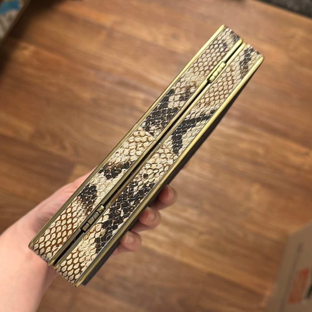 RACHEL Roy Black Clutch with Gold Trim - Picture 7 of 7